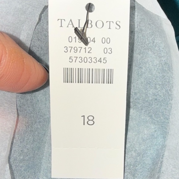 NWT TALBOTS Tailored Stretch Blazer - Misses 18 Teal - Picture 8 of 15